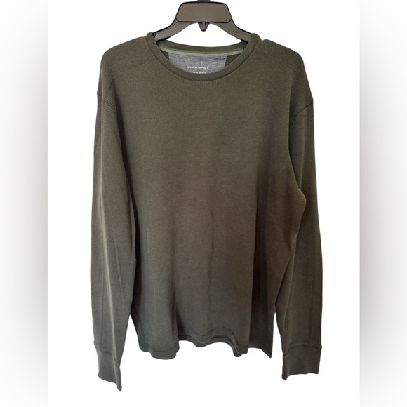 Banana Republic Olive Green Waffle Knit Shirt - Picture 1 of 4